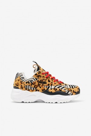 Tenis Fila Ray Tracer Animal Sneakers Mujer Blk/Mult/Wht | 619507YTE