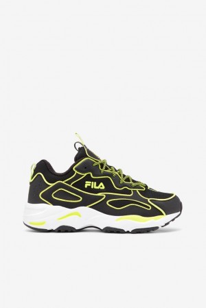 Tenis Fila Ray Tracer Neon Sneakers Mujer Blk/Sfty/Wht | 019285FBA