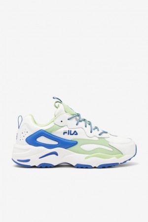 Tenis Fila Ray Tracer Sneakers Hombre Blancas Azules Verde | 054167PSN