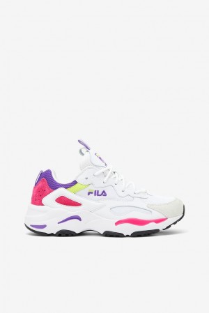 Tenis Fila Ray Tracer Sneakers Mujer Blancas Moradas | 395086MAC