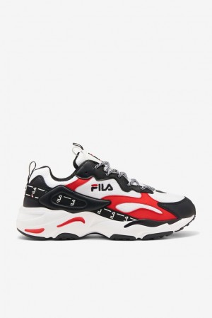 Tenis Fila Ray Tracer Tarvos Sneakers Hombre Blancas Negras Rojas | 723194MBR