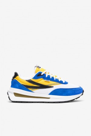 Tenis Fila Renno Sneakers Hombre Blancas Limón Azules | 125983SBK