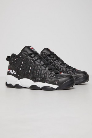 Tenis Fila Stackhouse Spaghetti Repeat Sneakers Hombre Negras Blancas Rojas | 905813RQU