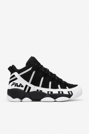 Tenis Fila Stackhouse Spaghetti Sneakers Hombre Blancas Negras Plateadas | 953147QFZ