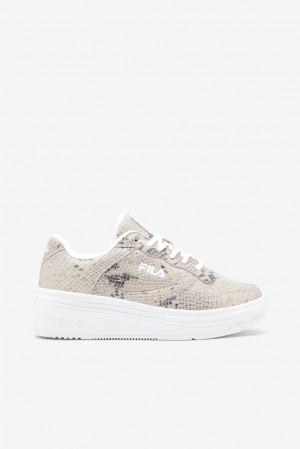 Tenis Fila Wx-100 Snake Sneakers Mujer Blancas Blancas | 041762QZT