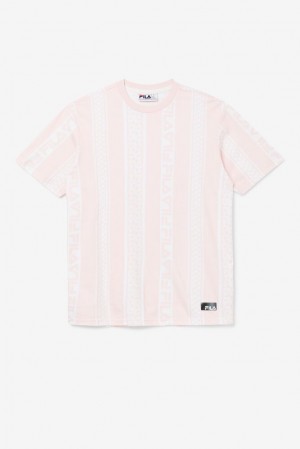 Tops Fila Coda Tee Hombre 952 Pinkchalk | 312548VGM