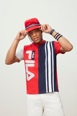 Tops Fila Cole Tee Hombre Cred/Peac/Lgrym | 164507KCG