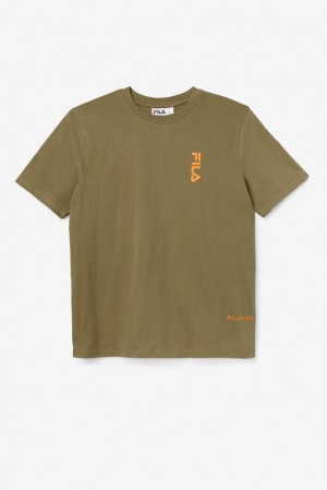 Tops Fila Deckhand Tee Hombre Verde Oliva | 052614ZFG