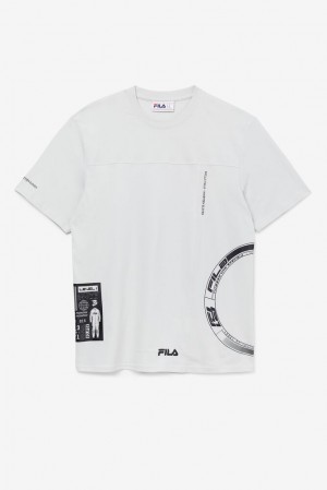 Tops Fila Deltalife Graphic Tee Hombre 104 Lunar Rock | 569032UQN