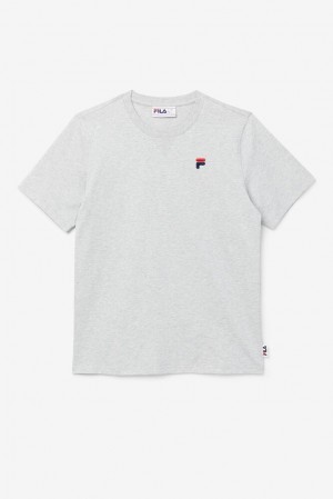 Tops Fila Derion Tee Unisex Gris Claro | 302718HRQ