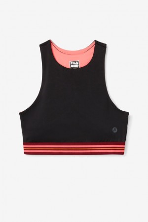 Tops Fila Don'T Sweat It Bra Top Mujer Negras Rosas | 508934CHU