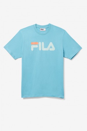 Tops Fila Eagle Tee Hombre Azules | 397081UHX