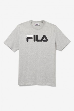 Tops Fila Eagle Tee Hombre Gris | 032694LHZ