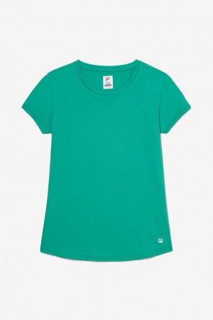 Tops Fila Essentials Short Sleeve Top Mujer Verde | 795263MVZ