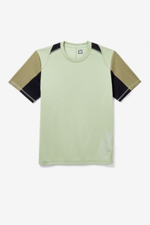 Tops Fila Hamza Crew Hombre Verde Menta Verde Negras | 816249DGI