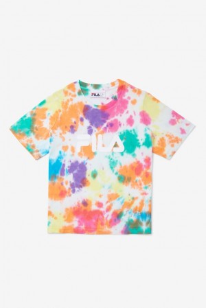 Tops Fila Hannah Tie Dye Tee Mujer 770 Multi Color | 341520TZD