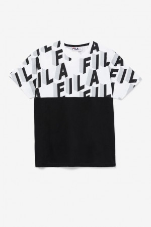 Tops Fila Haze Tee Hombre Negras | 195806EKW