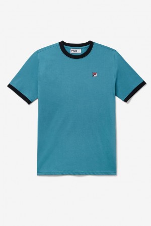 Tops Fila Marconi Ringer Tee Hombre 318 Larkspur | 152438JLA