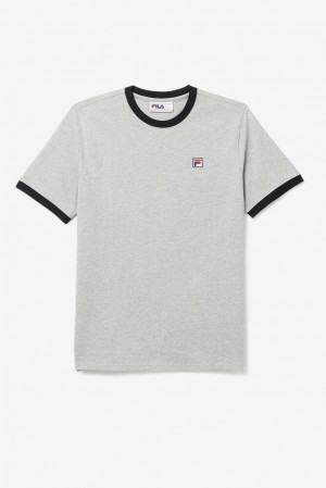 Tops Fila Marconi Ringer Tee Hombre Gris | 850246PJL