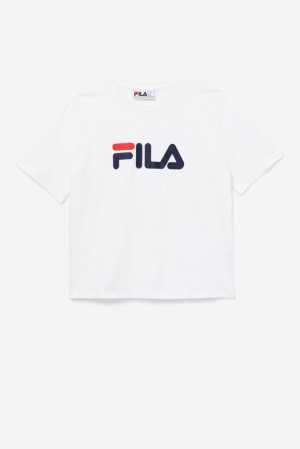 Tops Fila Miss Eagle Tee Mujer Blancas | 265031SLZ