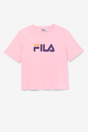 Tops Fila Miss Eagle Tee Mujer Rosas Naranjas | 741235SHU