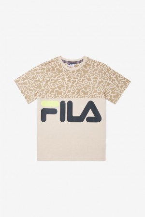 Tops Fila Nolan Tee Unisex 050 Cement | 483152OCF