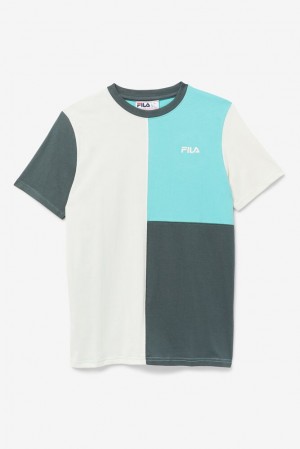 Tops Fila Noor Tee Mujer Azules Turquesa | 316547PJO