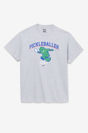 Tops Fila Pickleballer Tee Hombre Gris | 234196LIH