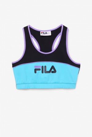 Tops Fila Poesia Bra Top Mujer Negras Azules Moradas | 045382WIJ