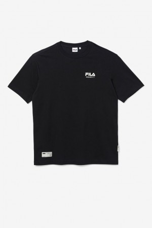 Tops Fila Project 7 Logo T-shirt Unisex Negras | 283041VUP