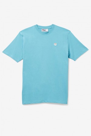 Tops Fila Quartz Tee Hombre Azules | 421690CFX