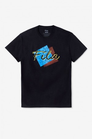 Tops Fila Santa Monica Tee Hombre Negras | 072456YKF