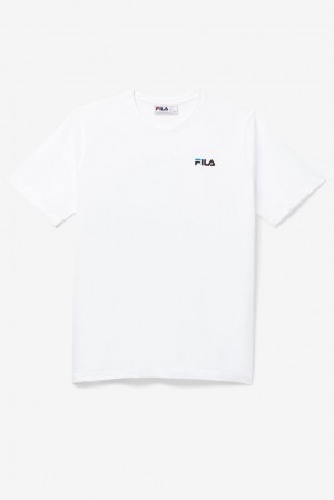 Tops Fila Shoe Tower Tee Hombre Blancas | 083549OLJ