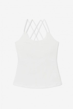 Tops Fila Tie Breaker Multi-strap Cami Tank Mujer Blancas | 827501QMX