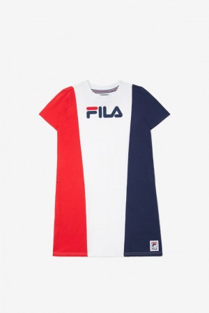 Tops Fila T-shirt Dress Unisex Azul Marino | 460759BKF