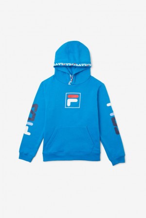 Tops Fila Tyrone Hoodie Unisex Azules | 986074TKD