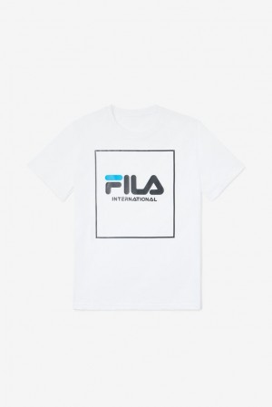 Tops Fila Wes Tee Unisex Blancas | 794813LKD