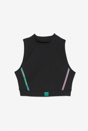 Tops Fila Zola Crop Top Mujer Negras | 250761DFN