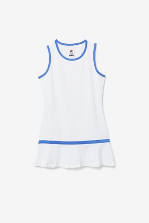 Vestido Fila Core Tennis Dress Unisex Blancas Azules | 240786QGU