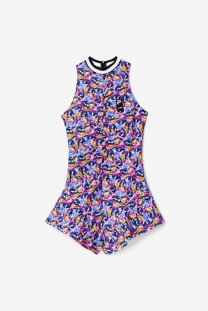 Vestido Fila Msgm X Fila Tie Dye Romper Dress Mujer Rosas | 038654TUI