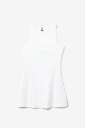 Vestido Fila White Line Dress Mujer Blancas | 369071DIK