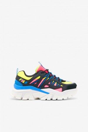 Zapatillas Gruesas Fila Vitalize Chunky Sneakers Mujer Limón Rosas Azules | 172485KCP