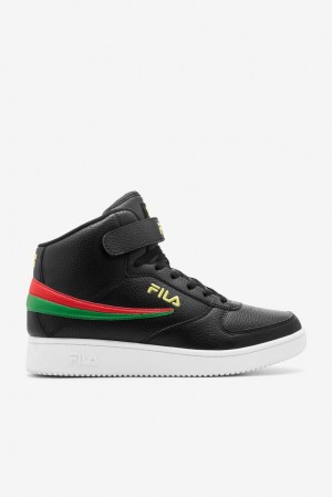 Zapatos Tenis Fila A-high Tennis Shoes Hombre Negras Limón Rojas | 087129NBG