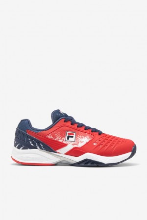 Zapatos Tenis Fila Axilus 2 Energized Le Tennis Shoes Hombre Rojas Blancas Azul Marino | 809156KIT