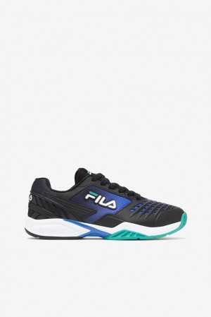 Zapatos Tenis Fila Axilus 2 Energized Tennis Shoes Mujer Negras Azules Turquesa | 537849FET