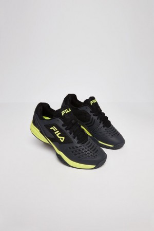 Zapatos Tenis Fila Axilus 2 Energized Tennis Shoes Hombre Negras Amarillo | 465819UGA