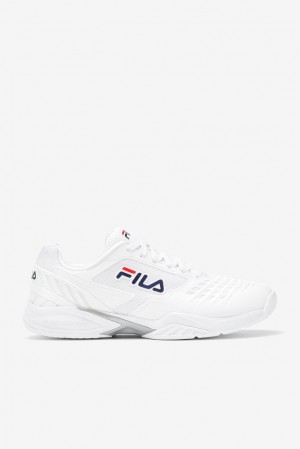 Zapatos Tenis Fila Axilus 2 Energized Tennis Shoes Hombre Blancas Blancas Azul Marino | 473105NRE