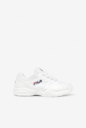 Zapatos Tenis Fila Axilus Jr Tennis Shoes Unisex Wht/Wht/Wht | 402139EOD