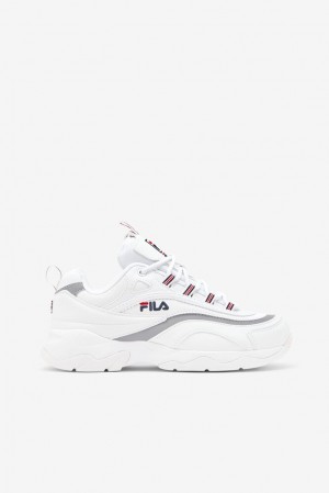 Zapatos Tenis Fila Fila Ray Tennis Shoes Mujer Wht/Fnvy/Msil | 956370MKD