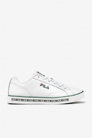 Zapatos Tenis Fila Original Court Leather Tennis Shoes Hombre Blancas Rojas | 317654PGN